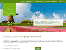 Tablet Screenshot of minicampingnederland.nl